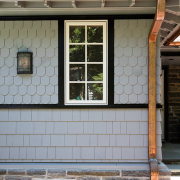 Sophisticated Mudroom and Garage