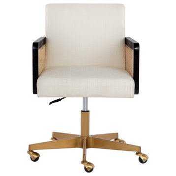 Claudette Office Chair Linoso Ivory