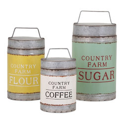Imax Worldwide Dairy Barn Decorative Lidded Container - Set of 3 - Products