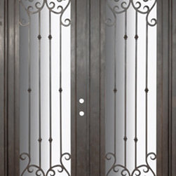 Valencia 72x96 Forged Iron Double Door 14 Gauge Steel - Front Doors