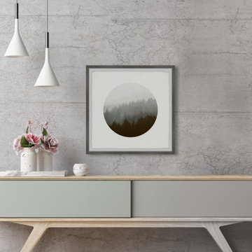 "Fog Forest" Framed Painting Print