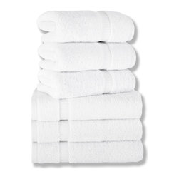Makroteks - Villa Collection Hand Towel Set, White - Bath Towels