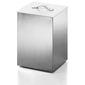 WS Bath Collections Secioni 53431 Complements 9" Paper Basket - Stainless Steel