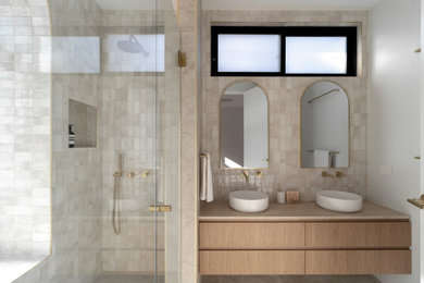 Design ideas for a mediterranean bathroom in Sydney.