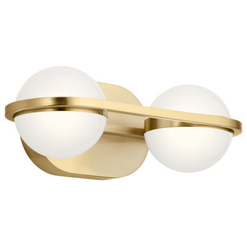 Kichler 85091 Brettin 2 Light 14"W LED Bathroom Vanity Light - Champagne Gold