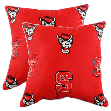 North Carolina State Wolfpack 16"x16" Decorative Pillow, 2 Decorative Pillows