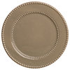 GG Livingstone Ceramic Taupe Dinner Plates- Set of 4