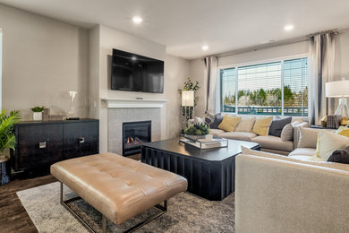 Inspiration for a timeless living room remodel in Seattle
