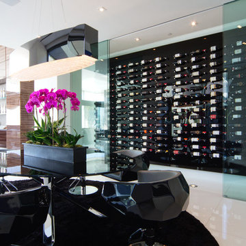 Stradella Project, Beverly Hills Glass Enclosed Wine Cellar
