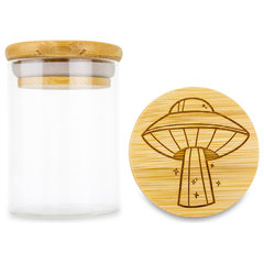 Set of 3 / Set of 5 Square Glass Food Storage Jars With Airtight Bamboo Lids  Ecofriendly & Premium FREE 1st CLASS DELIVERY 