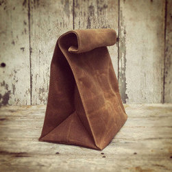 Waxed Canvas Lunch Bag - Whiskey - Lunch Boxes And Totes
