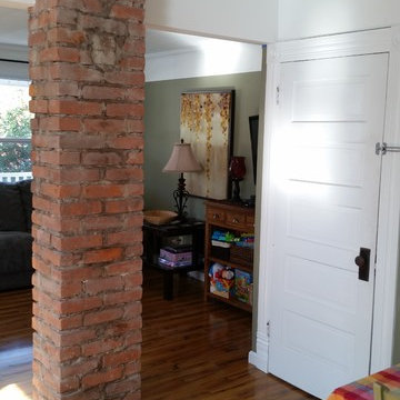 Exposed Chimney from Dining Room