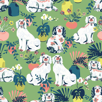 Jade Good Dog Peel & Stick Wallpaper Sample