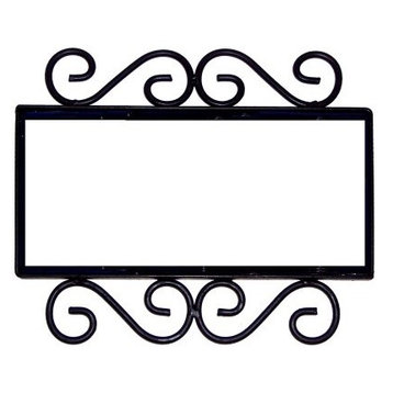 Wrought Iron House Number Frame Hacienda 3