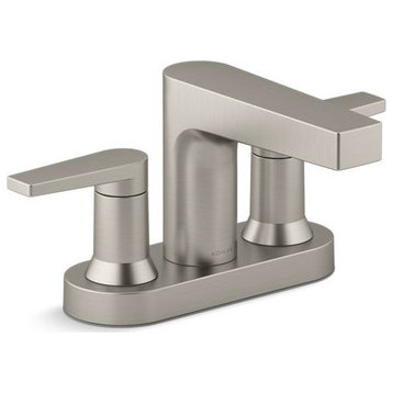 Kohler Taut Centerset Bathroom Sink Faucet Brushed Nickel
