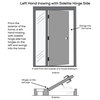 53"x81.75" 3-Lite Frosted Left-Hand Inswing Fiberglass Door With Sidelite