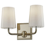 Troy Lighting - Simone 2 Light Vanity - Silver Leaf Polished Nickel Finish - Opal White Glass - Features:
