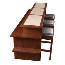 Stickley Gathering Island w/Stone Inset Top 91-1712 Patent Pending - Living Room Furniture