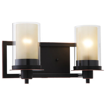 Designers Impressions Juno Collection Wall Sconce, 2-Light, Oil Rubbed Bronze