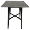 Kenilworth Modern Resin Square Bar Table, Paladina Marble/Black