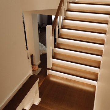 Проект 5 - Обшивка 3х этажей бетонной лестницы дубом