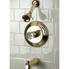 Kingston Brass Single Crystal Octagonal Knob Handle Tub, KB2638WCL