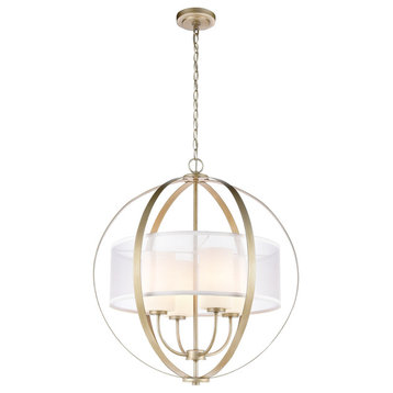 Elk Lighting Diffusion 4-Light Pendant, Aged Silver