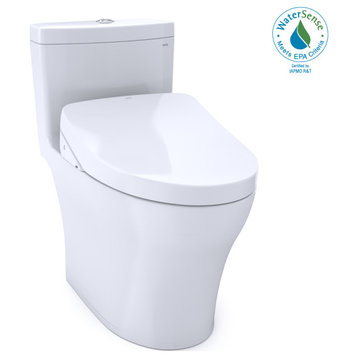 TOTO Aquia IV WASHLET+ S500e One-Piece Toilet with 1.28 / 0.8 GPF Flush, Cotton
