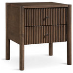 Meridian Furniture - Kivo Solid Wood Nightstand, Walnut - Indulge in the allure of the Walnut Kivo Nightstand by Meridian Furniture. Its captivating design and luxurious Walnut elevate any space with effortless elegance. Crafted with precision and durability in mind, this stunning piece becomes the focal point of gatherings, fostering moments of connection and warmth. Embrace sophistication and style with the Kivo Nightstand, a testament to exquisite taste and timeless beauty.