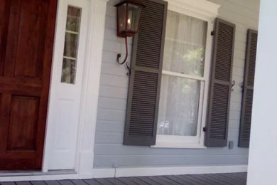 Example of an urban exterior home design in Jackson