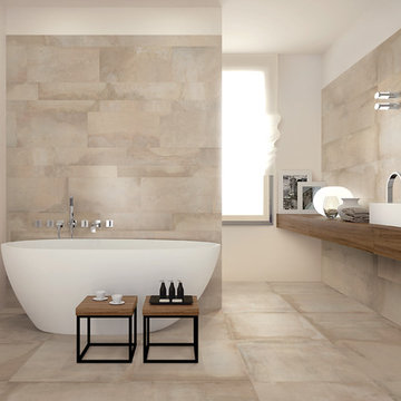 Acustico Sand Natural 24'' x 24'' with 12'' x 47'' and 4'' x 24''