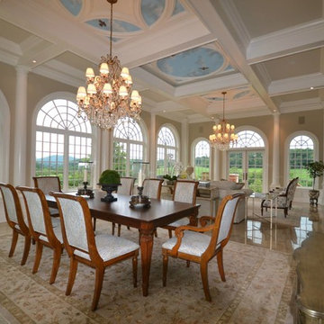 Sky Ceiling with Cardinals murals, hand-painted by Tom Taylor of Mural Art LLC
