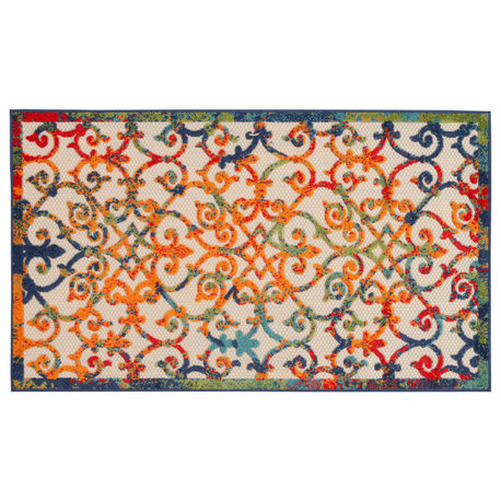 Nourison Aloha 3' x 5' Multicolor Contemporary Area Rug