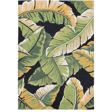 Couristan Covington Rainforest Rug, Forest Green and Black, 2'x4'