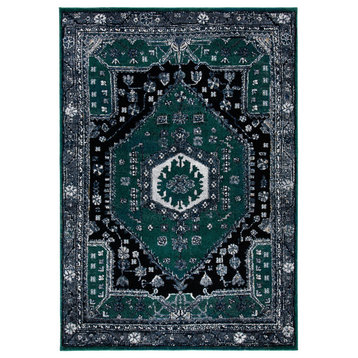 Safavieh Vintage Hamadan Vth204Y Traditional Rug, Green and Black, 4'0"x6'0"