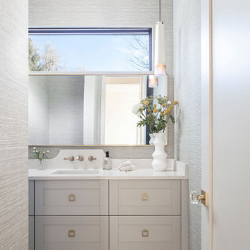 French Modern Spec Home-Powder Room Bath