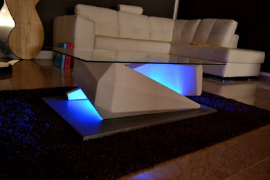 Led coffee table Silver model