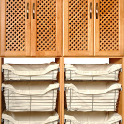 Closet Systems - Solid Wood - Maple Spice - Metal Baskets by Solid Wood Closets - Closet Organizers