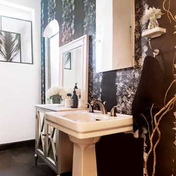 My Houzz: Glam Black-and-White Style in a 550-Square-Foot Studio