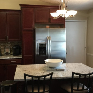 Cherry Wood Skarer Style Cabinets