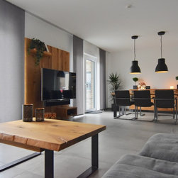 Wohnzimmer aus Eiche und Rohstahl - Coffee Tables
