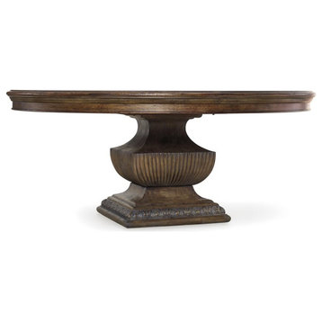 Dining Room Rhapsody 72" Round Wood Pedestal Dining Table in Walnut by Hooker