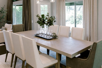Photo of a modern dining room in Los Angeles.