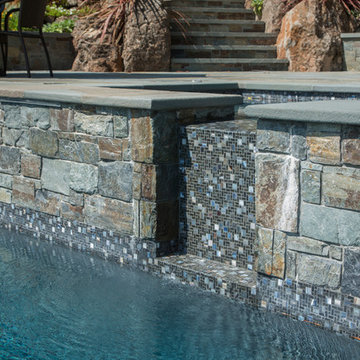 My Houzz: A Family Backyard for Dining, Relaxing, Swimming and Playing