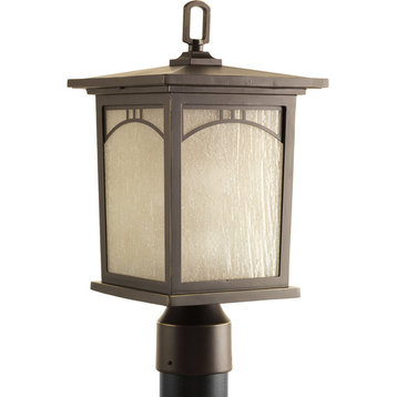 Progress Lighting 1-100W Medium Post Lantern, Antique Bronze