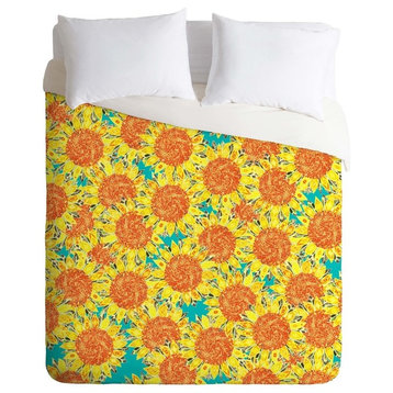 Deny Designs Sharon Turner Sunflower Field Duvet Cover - Lightweight