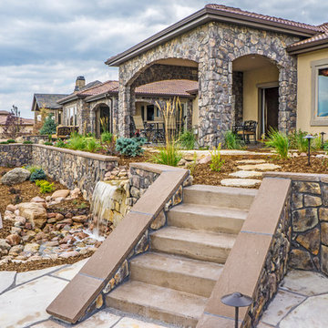 Traditional Exteriors Featuring Stone