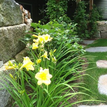 Rustic Stone Wall and Plantings