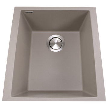 Nantucket Sinks 17" Single Bowl Undermount Granite Composite Bar-Prep Sink, Truf