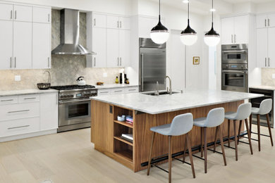 Example of a trendy kitchen design in Seattle